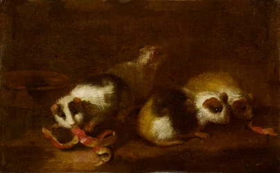Guinea Pigs in a Landscape, Genoese School